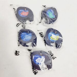 Aegis Adhesives 5-Pack Label Tape Replacement Blue, Red, Green, Yellow, White